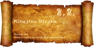Mihajlov Ulrika névjegykártya